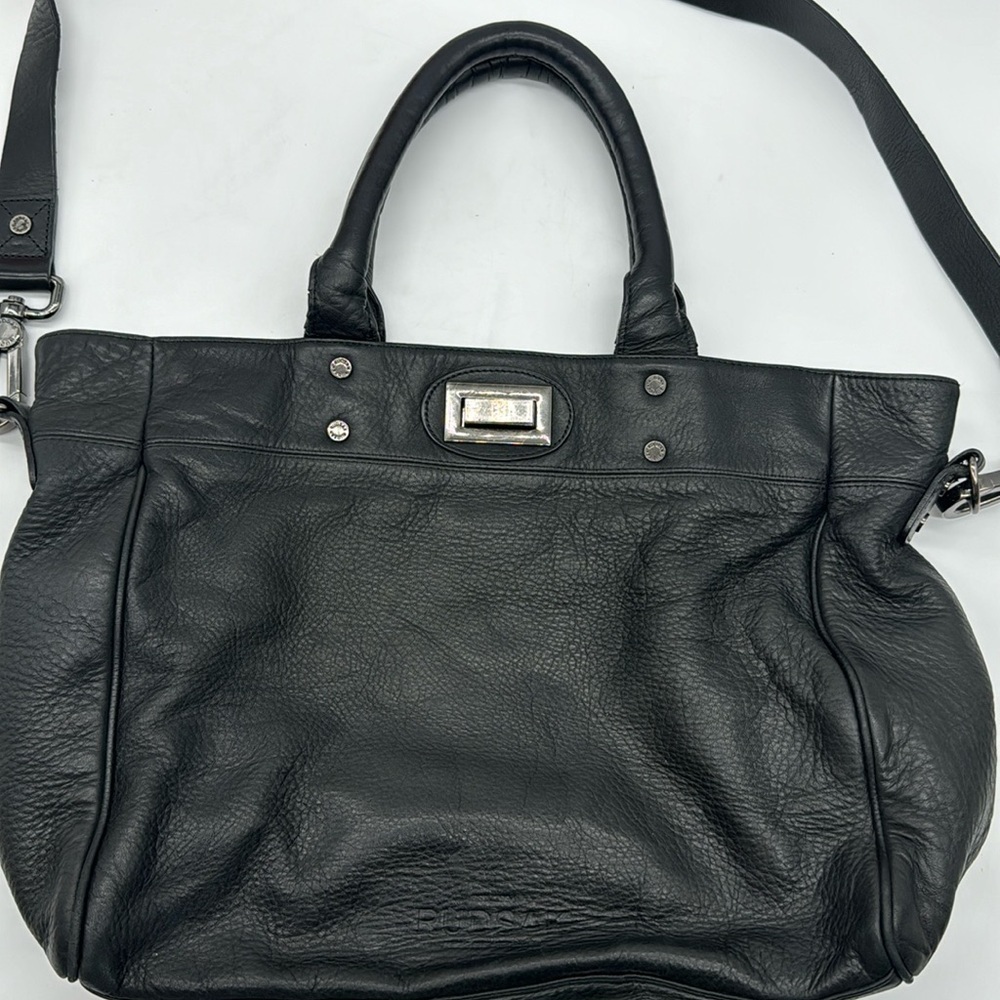 RUDSAK Large Black Leather Crossbody Bag BP6516E